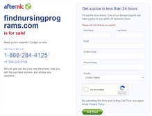 Tablet Screenshot of findnursingprograms.com